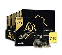 L'OR Ristretto - 200 Capsules de Café intensité 11 - Compatibles Nespresso®* (lot de 20 x 10)