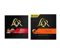 L'Or Espresso Café - 200 Capsules Splendente Intensité 7 - compatibles Nespresso®* (lot de 10 x 20) & Café - 200 Capsules Delizioso Intensité 5 - compatibles Nespresso®* (lot de 10 x 20)