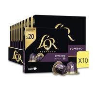 L'Or Espresso Café - 200 Capsules Supremo Intensité 10 - compatibles Nespresso®* (lot de 10 x 20)