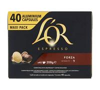 L'OR Capsules de café Forza Intensité 9 – Compatibles Nespresso®* – 40 capsules