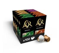 L'Or Espresso Café - Assortiment de 100 capsules collection Origines | Compatibles Nespresso®*, lot de 10 x 10 capsules aluminium (20 Brazil + 20 India + 30 Guatemala + 30 Colombia)