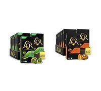 L'Or Espresso Café Bio - 100 Capsules Intensité 7 - compatibles Nespresso®* (lot de 10 x 10) & Espresso Café - 100 Capsules Delizioso Intensité 5 - compatibles Nespresso®* 10 Paquets de 10 Capsules