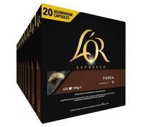 L'Or Espresso Café - 200 Capsules Forza Intensité 9 - compatibles Nespresso®* (lot de 10 x 20)