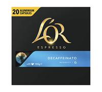 L'Or Espresso Café Decaffeinato - Intensité 6 - 20 Capsules en Aluminium Compatibles avec les Machines Nespresso®*