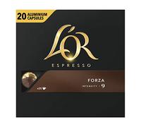 L'Or Espresso Café Forza - Intensité 9 - 100 Capsules en Aluminium Compatibles avec les Machines Nespresso (Lot de 5X20 capsules)