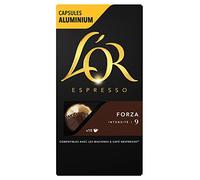 L'Or Espresso Café Forza - Intensité 9 - 50 Capsules en Aluminium Compatibles avec les Machines Nespresso (Lot de 5X10 capsules)