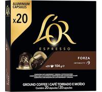 L'Or Espresso Café Forza Intensité 9 Capsules en Aluminium Compatibles avec les Machines Nespresso (Lot de 5)