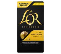 L'or Espresso Lungo Mattinata compatibles Nespresso - 10 capsules - Sélection Rouge (Italien)