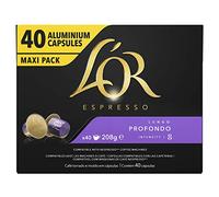 L'Or Espresso Café Lungo Profondo Intensité 8 Compatibles Nespresso, 40 capsules