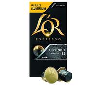 L'Or Espresso Café Onyx Noir - Intensité 12 - 10 Capsules en Aluminium Compatibles Nespresso®*