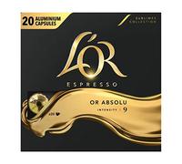 L'Or Espresso Café Or Absolu - Intensité 9 - 20 Capsules en Aluminium Compatibles avec les Machines Nespresso