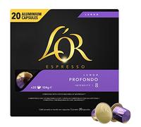 L'Or Espresso Café Profondo - Intensité 8- 100 Capsules en Aluminium Compatibles avec les Machines Nespresso (Lot de 5X20 capsules)