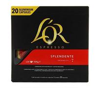 L'Or Espresso Café Splendente - Intensité 7 - 20 Capsules en Aluminium Compatibles avec les Machines Nespresso