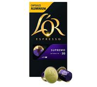 L'Or Espresso Café Supremo - Intensité 10 - 10 Capsules en Aluminium Compatibles avec les Machines Nespresso®*