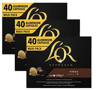 L'OR Espresso Coffee Forza Intensity 9 Lot de 3 boîtes de 40 capsules de café en aluminium (120 boissons)