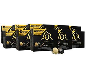 L'OR Espresso Coffee Ristretto Intensity 11 - Capsules de café en aluminium compatibles Nespresso® * - 10 paquets de 40 capsules (400 boissons)