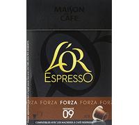 L'OR ESPRESSO Forza 10 capsules de café compatibles avec les machines à café Nespresso - Lot de 4 (40 capsules)