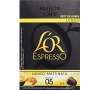 L'OR ESPRESSO Lungo Mattinata 10 capsules compatibles avec les machines à café Nespresso - Lot de 4 (40 capsules)