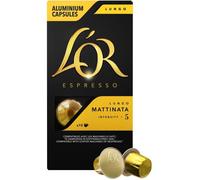 L'Or Espresso Café Lungo Mattinata Intensité 5 - 10 Capsules en Aluminium Compatibles Nespresso