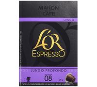 L'OR ESPRESSO Lungo Profondo 10 capsules compatibles avec les machines à café Nespresso - Lot de 4 (40 capsules)