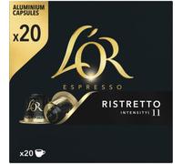 L'OR L´OR Espresso Ristretto Intensité 11 - 20 capsules en aluminium compatibles avec les machines à café Nespresso®*