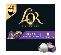 L'OR Lot de 40 dosettes de café Expresso Lungo Profondo Intensity 8 (1 pièce, 40 capsules au total)