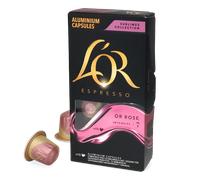 10 capsules compatibles Nespresso® Or Rose - L'OR ESPRESSO - Sélection Rouge (Italien)