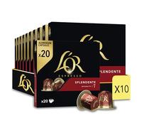 L'OR Splendente - 200 Capsules de Café intensité 7 - Compatibles Nespresso®* (lot de 20 x 10)