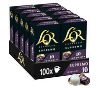 L'OR Supremo - 100 Capsules de Café intensité 10 - Compatibles Nespresso®* (lot de 10 x 10)