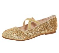 Lora Dora Chaussures de Ballet à Paillettes pour Filles, Ballerines Plates à Sangle élastique, Chaussures de fête, de Demoiselle d'honneur de Mariage