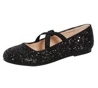 Lora Dora Chaussures de Ballet à Paillettes pour Filles, Ballerines Plates à Sangle élastique, Chaussures de fête, de Demoiselle d'honneur de Mariage