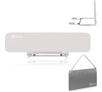 Lora Xl Barrière De Sécurité 45 Cm ¿ 150 Cm De Lit Enfant Rail De Lit, Réglage De L'inclinaison Jusqu'à 180°, Barrière De Protection Bébé Pliable, Verrouillage Standsafe (Beige)