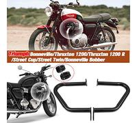 Lorababer Barres de Protection Moteur Gauche et Droite en Acier chromé compatibles avec T.riumph Bonneville Bobber Bonneville T100 T120 Street Twin Cup Thruxton 1200 /Thruxton R 2016-2020 (Noir)