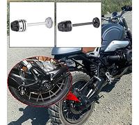 Lorababer Moto pour R1250GS Refit Roue Fourche Essieu Curseurs Cap Pad Crash Protector Compatible avec B.M.W R1200GS R 1200 GS 2007-2012 RnineT R9T 2014-2018 (Argent)