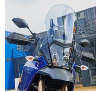 Lorababer Moto Racing Touring Pare-Brise Pare-Brise Déflecteur de Vent Écran Double Bulle Protecteur Compatible avec Y-amaha TENERE 700 Tenere700 T700 2019 2020 2021 2022 2023 (Gris Fumé)