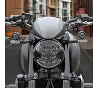 Lorababer Protecteur de visière d'écran avant de moto Nouveau pare-brise Flyscreen Déflecteur de vent Compatible avec T-riumph Trident 660 2021 2022 2023 (Blanc)