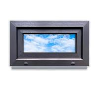LORAC | Fenêtre en plastique anthracite-blanc 700 x 400 mm, 70 x 40 cm, 70 x 40 cm, PCV, DIN droite, inclinable et exposable, double vitrage, économie d'énergie - Fenêtre avec certificat CE pour cave