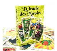 L'Oracle des Miroirs : Jeu de société de divination sur le thème des miroirs français, jeu de cartes mystiques de divination pour les praticiens du Tarot vert clair