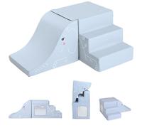 LORAIA® Parcours de motricité bébé Haute qualité • Blocs d’Escalade Montessori en Mousse Ferme Non Toxique & Non compressé • Cuir végan résistant & Facile d’Entretien • Attaches sur Le Dessus (Bleu)