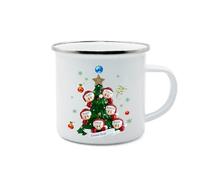 lorajewel Mug émaillé Personnalisé avec Nom Date 350ml Céramique Tasse Cadeau pour les Enfants Garçons Filles Entrée à l'école Jardin d'enfants Sac d'école Rose Fuselé (6 name)