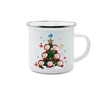 lorajewel Mug émaillé Personnalisé avec Nom Date 350ml Céramique Tasse Cadeau pour les Enfants Garçons Filles Entrée à l'école Jardin d'enfants Sac d'école Rose Fuselé (7 name)