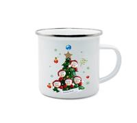 lorajewel Mug émaillé Personnalisé avec Nom Date 350ml Céramique Tasse Cadeau pour les Enfants Garçons Filles Entrée à l'école Jardin d'enfants Sac d'école Rose Fuselé (5 name)