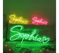 lorajewel Neon Personnalisable Enseigne Lettre Lumineuse LED Néon Décoration pour les Décorations Murales Mariages Anniversaires Bar Fête Restaurants Noël