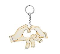 lorajewel Porte-clés Papa Maman Personnalisé avec Noms Cadeau Fete Des Peres Cadeau Fete des Meres Porte-clés en Acrylique Cadeau Homme Femme Familial Anniversaire