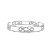 Loralyn Designs Bracelet jonc celtique en acier inoxydable avec nœud d'amour pour femme, Métal, Sans pierre précieuse