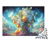 L'oranger fleurit sous la lumière des étoiles Puzzle 1000 Pièces Défiant, pour Adultes Jeux Éducatifs, Cadeau Et Décoration Idéale 52x38cm/1000pcs
