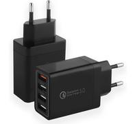 LORANKA-2 Pack Chargeur USB Total 33W Charge Rapide 3.0 Prise de Charge 4 Ports Multiple Alimentation USB pour Samsung Galaxy A13 A53 S21 S20 S10 S9 S8 Note 9, iPhone 12 13 14 Pro X 8 7 6S, Téléphone