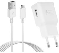 LORANKA-Chargeur pour Samsung Charge Rapide, USB Secteur et 1,5M Cable Micro USB Compatible avec Galaxy S7 S6 Edge S5 S4 S3 J7 J5 J3 Note 5/4, Tab S Tab S2, Tablette, Redmi Note 5 6 Pro, Kindle, LG,