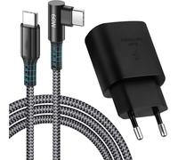 LORANKA-Chargeur USB C 25 W-Adaptateur Secteur USB-C Chargeur Rapide pour Samsung Galaxy S25/S24/S23/S22/S21 Ultra/S25+/Z Flip 6/Z Fold 6 5G/S20/Note20/10/S10/S8/A55/A54, Type C 2M vers C Câble 90 De