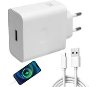 LORANKA-Chargeur USB-C 80W pour Oppo Super-VOOC, Chargeur Super-vooc avec câble USB-A vers C pour Oppo Find X7/X6/X5/X3/Reno 11/10/8/7/6 pour OnePlus 11/10T Nord 2T/10 Pro pour Realme GT/9 Pro